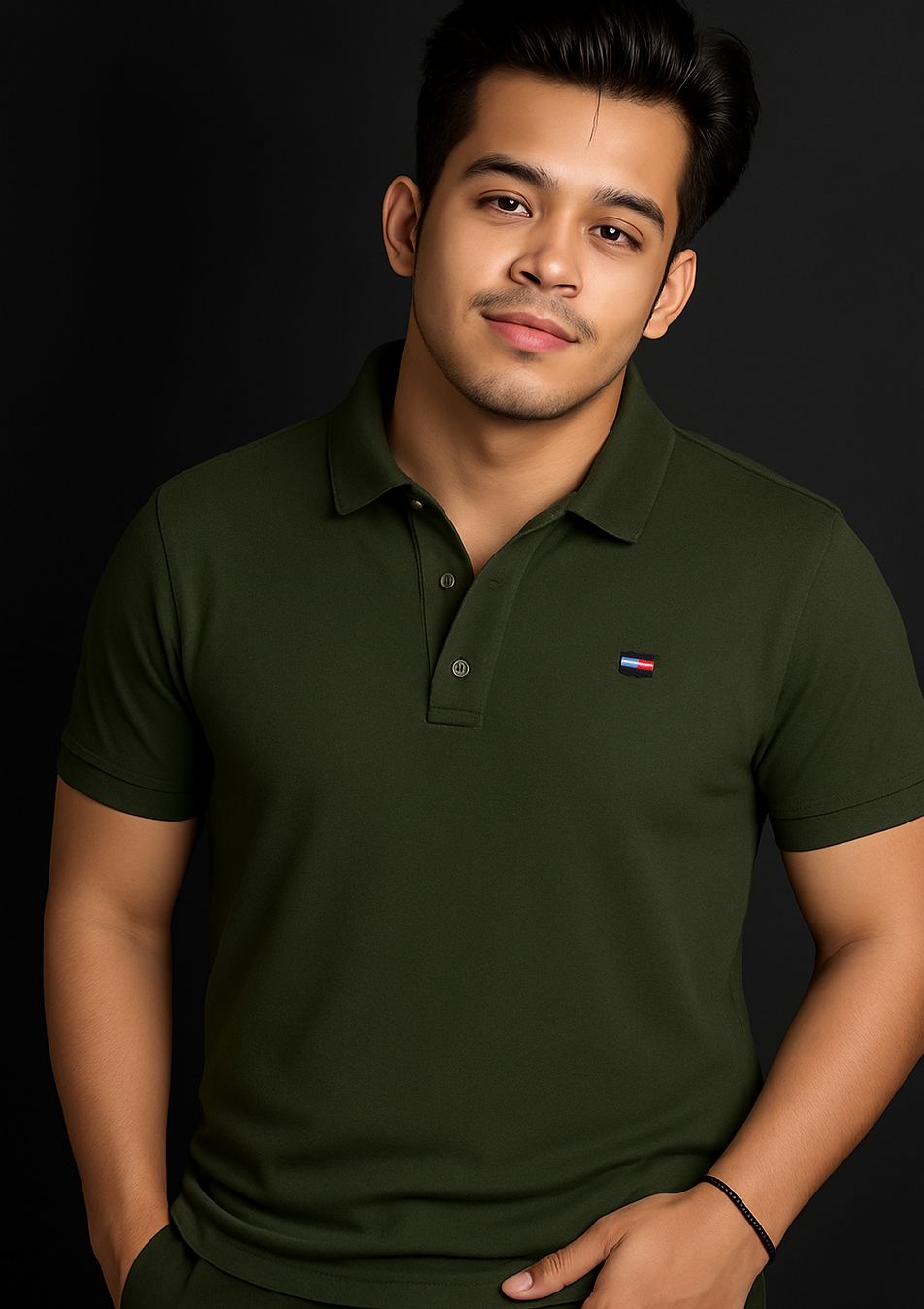 Tommy Hilfiger Relaxed Fit Polo Shirt (Men’s) –Dark olive Edition