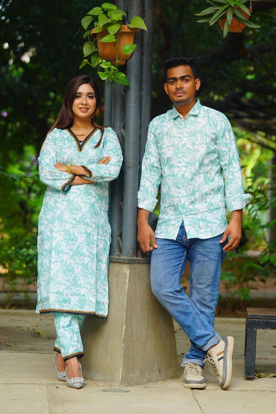 কাপল ড্রেস শার্ট এবং টু পিস