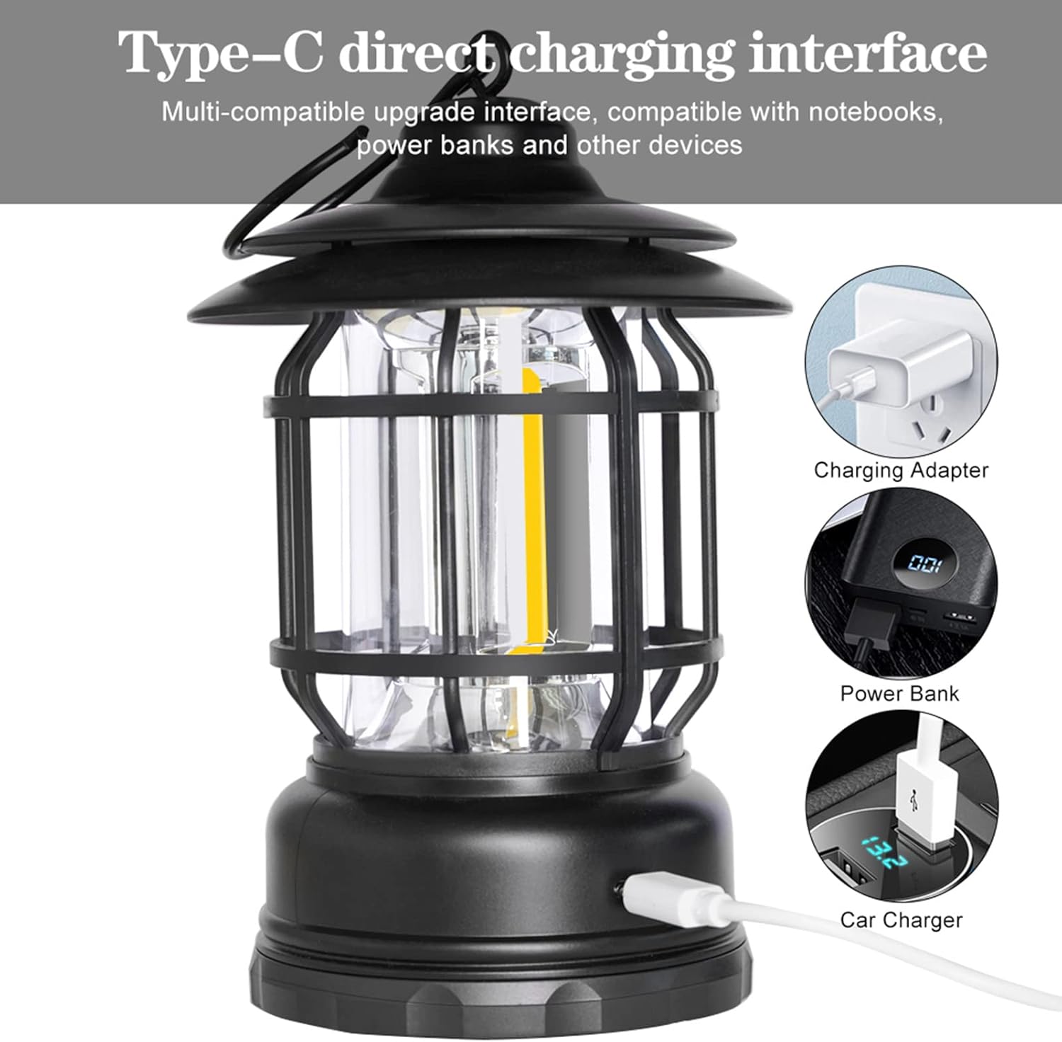 Rechargeable camping lamp