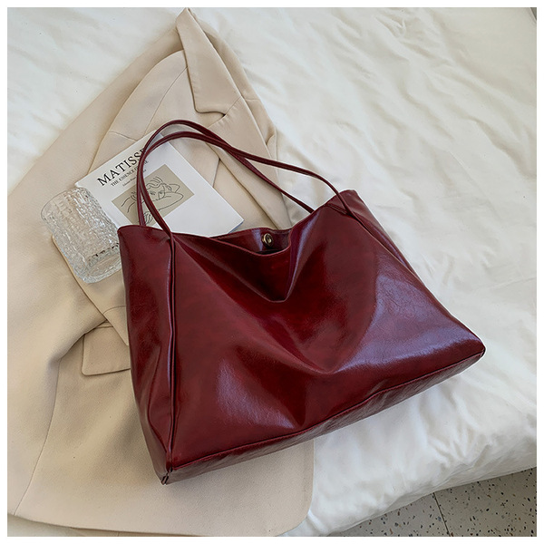 Korean Style Large Capacity Stylish Tote Bag | PU Leather (SKU: CS2961)