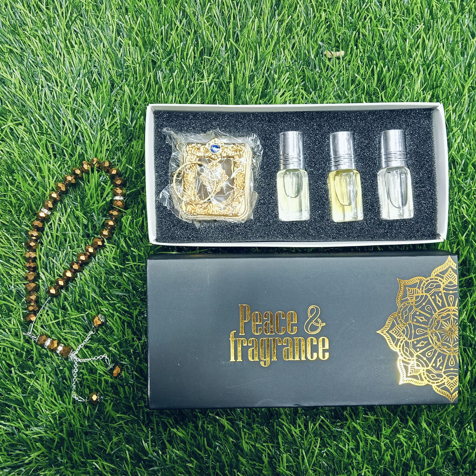 Premium Combo Attar,Tajbee & Mini Quran Package #Code: 8304