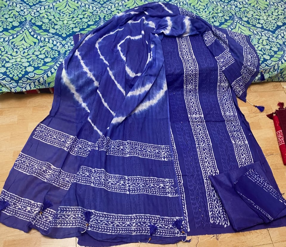 বাটিক থ্রি পিস , কটন থ্রি পিস