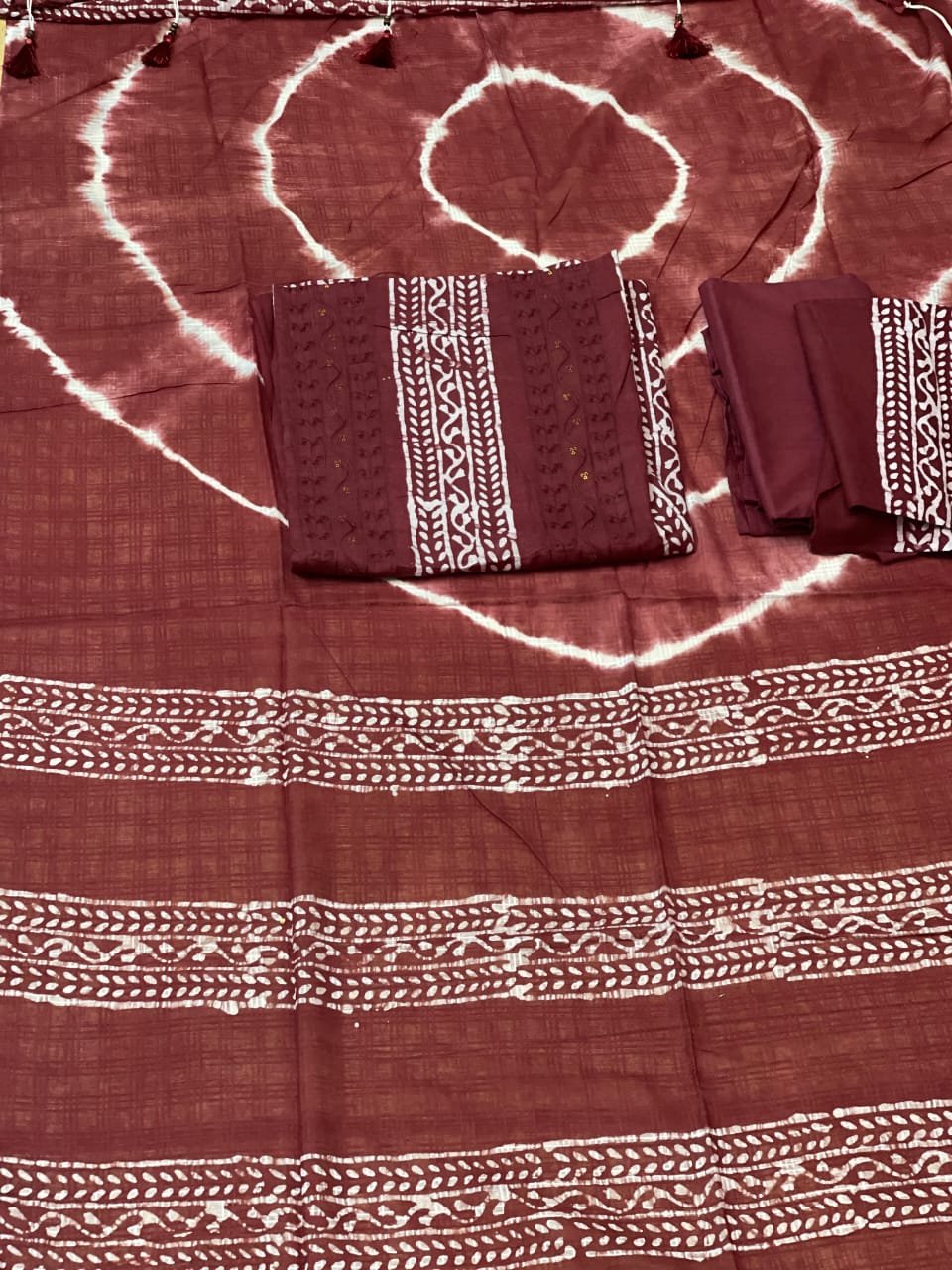 বাটিক থ্রি পিস , কটন থ্রি পিস