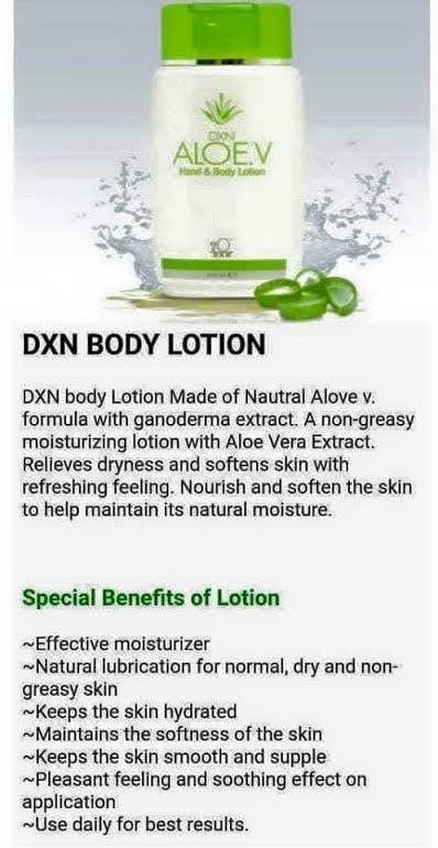 DXN ALOE V HAND AND BODY LOTION