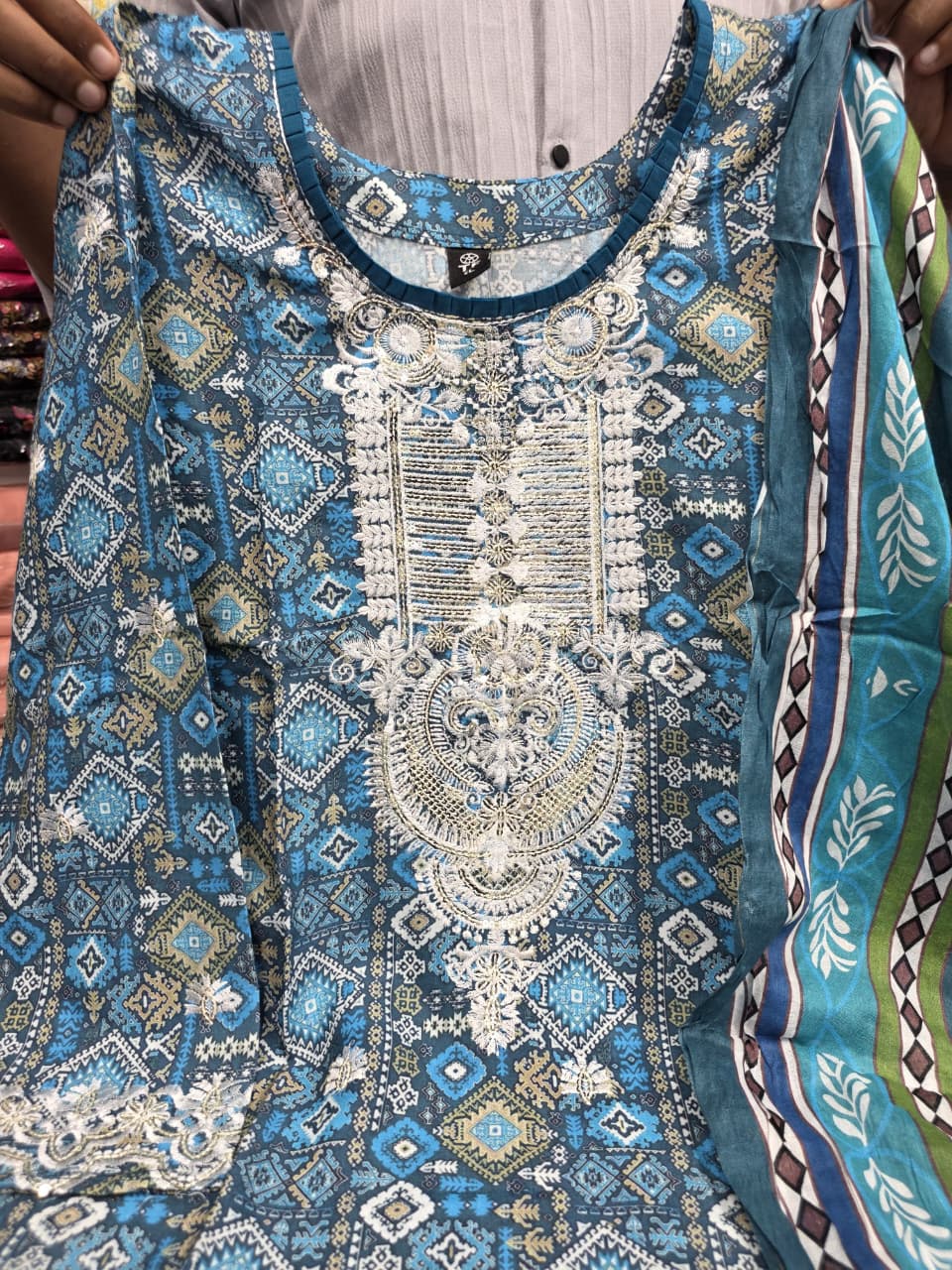 Stylish Stitched Cotton Dress