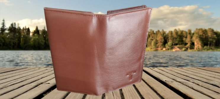Multi Functional Moto Long Wallet- Chocolate