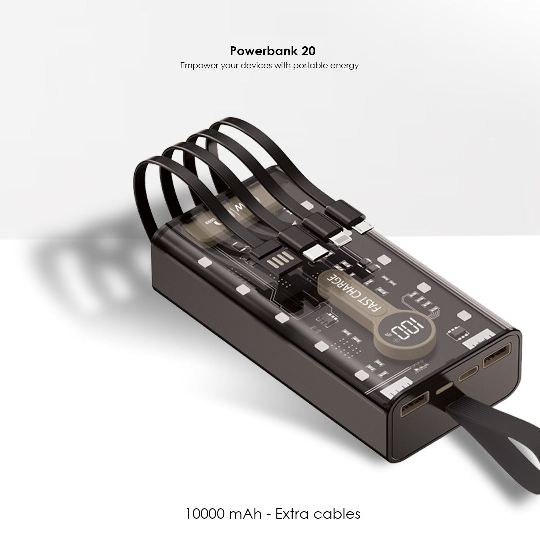 Transparent 20000mAh 22.5W Powerbank