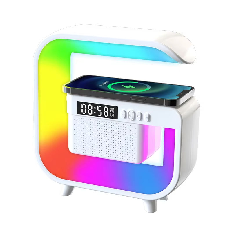 G3 Mini Smart Light Bluetooth Speaker Colorful Lights Clock Wireless Charging