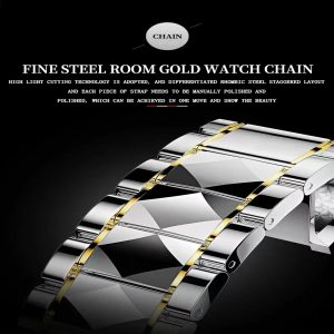 BINBOND 2521 Luxury Brand Luminous Quartz Watch For Men (silver)