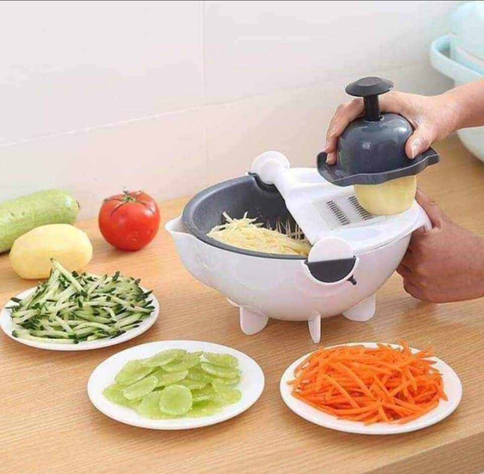 9in1 Vegetable Cutter with Drain Busket