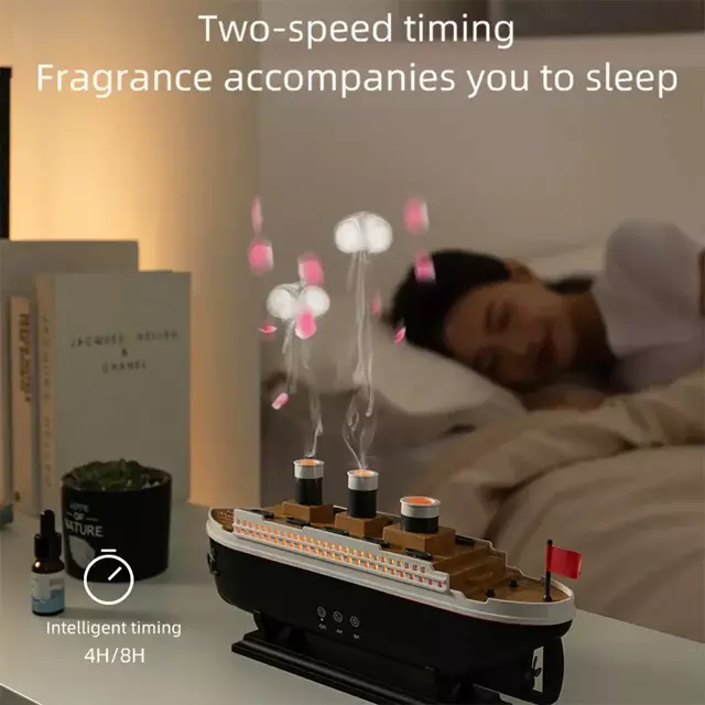 Play Video Play Video Aroma Diffuser Ship Cool Mist Humidifier with Remote Control
