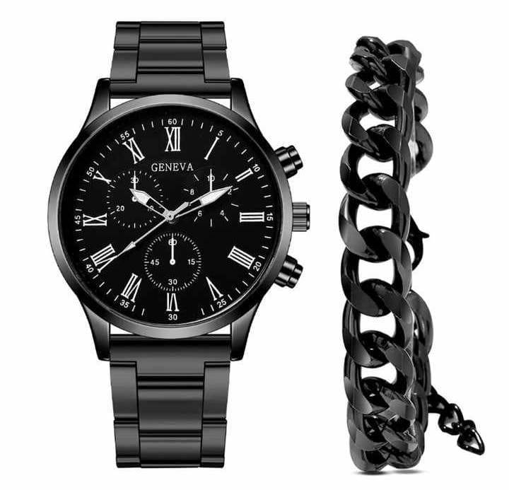 Remium Quality Waterproof Watch Set & Bracelet