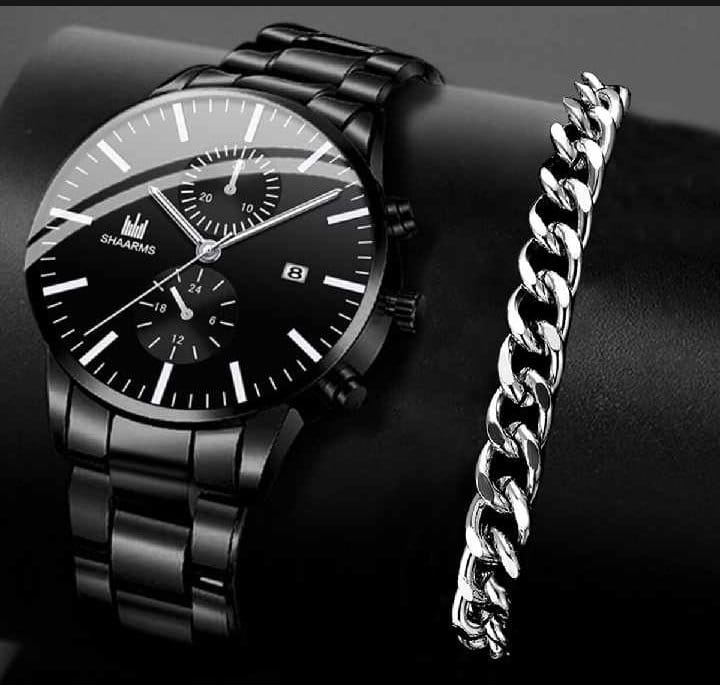 Remium Quality Waterproof Watch Set & Bracelet