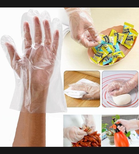 100Pcs- 1 packet/100Pcs 1 Packet One Time Hand Gloves Poly