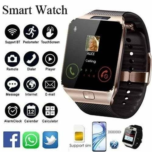 ⌚⌚সিম মেমোরি সাপোর্টেড স্মার্ট ওয়াচ DZ09 Sim Memory Supported Smart Watch( মোবাইল ঘড়ি)⌚⌚