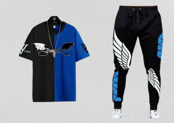 Premium Quality Stylist Printed Half Sleeve T-Shirt & Full pant ( Set )for Men sb10510