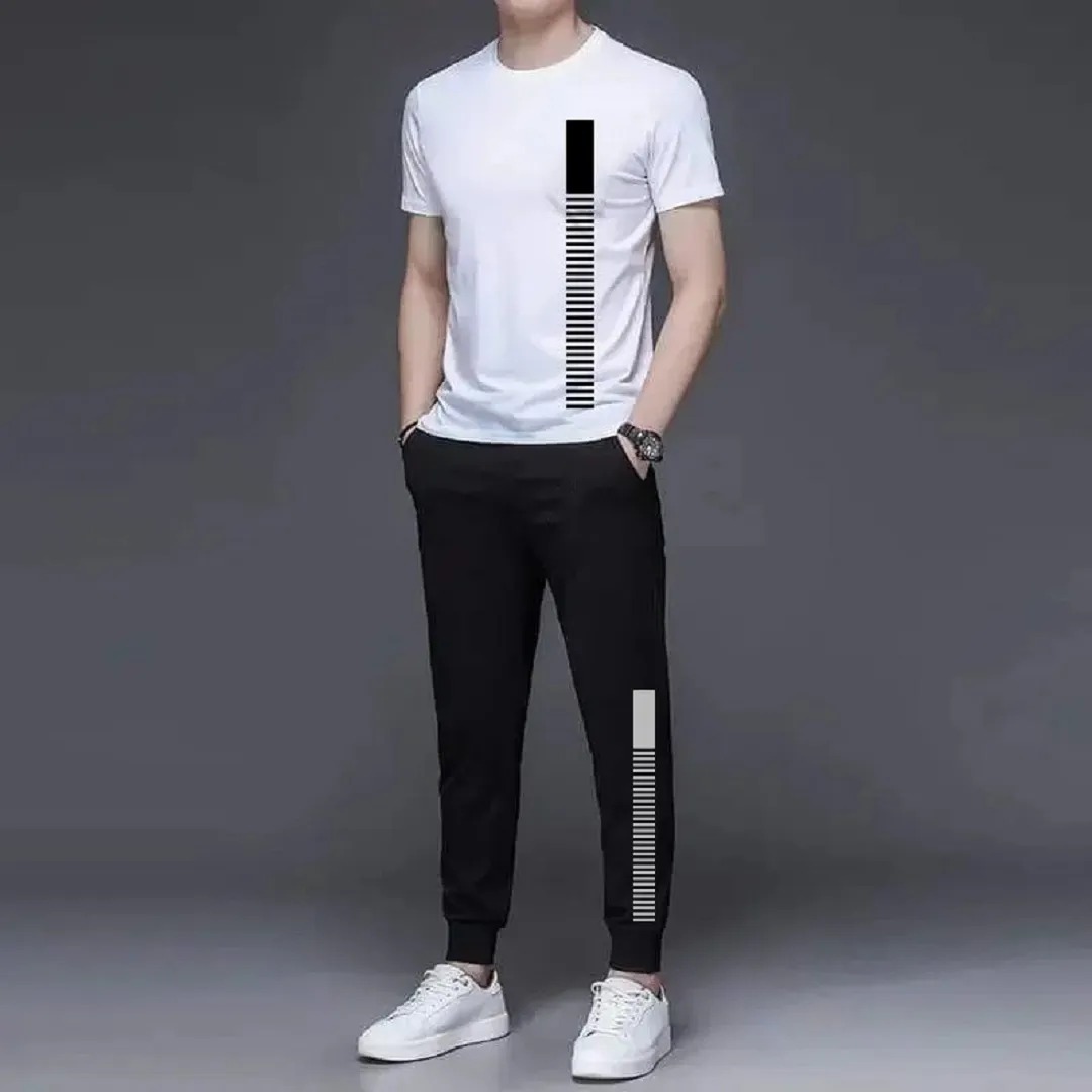 Printed Half Sleeve T-Shirt & Full pant Sb 12255