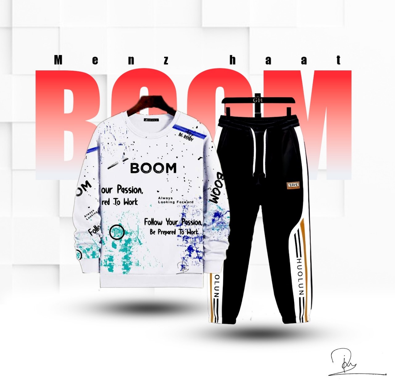 Cotton Full Sleeve Tshirt and Trouser Set sb 14606