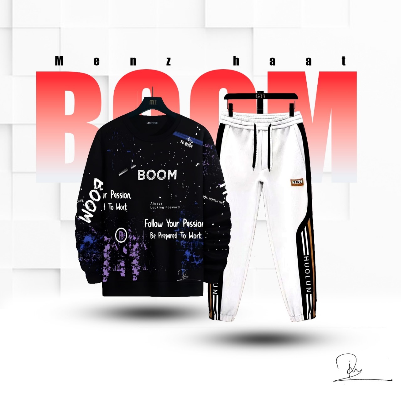 Cotton Full Sleeve Tshirt and Trouser Set sb 14606