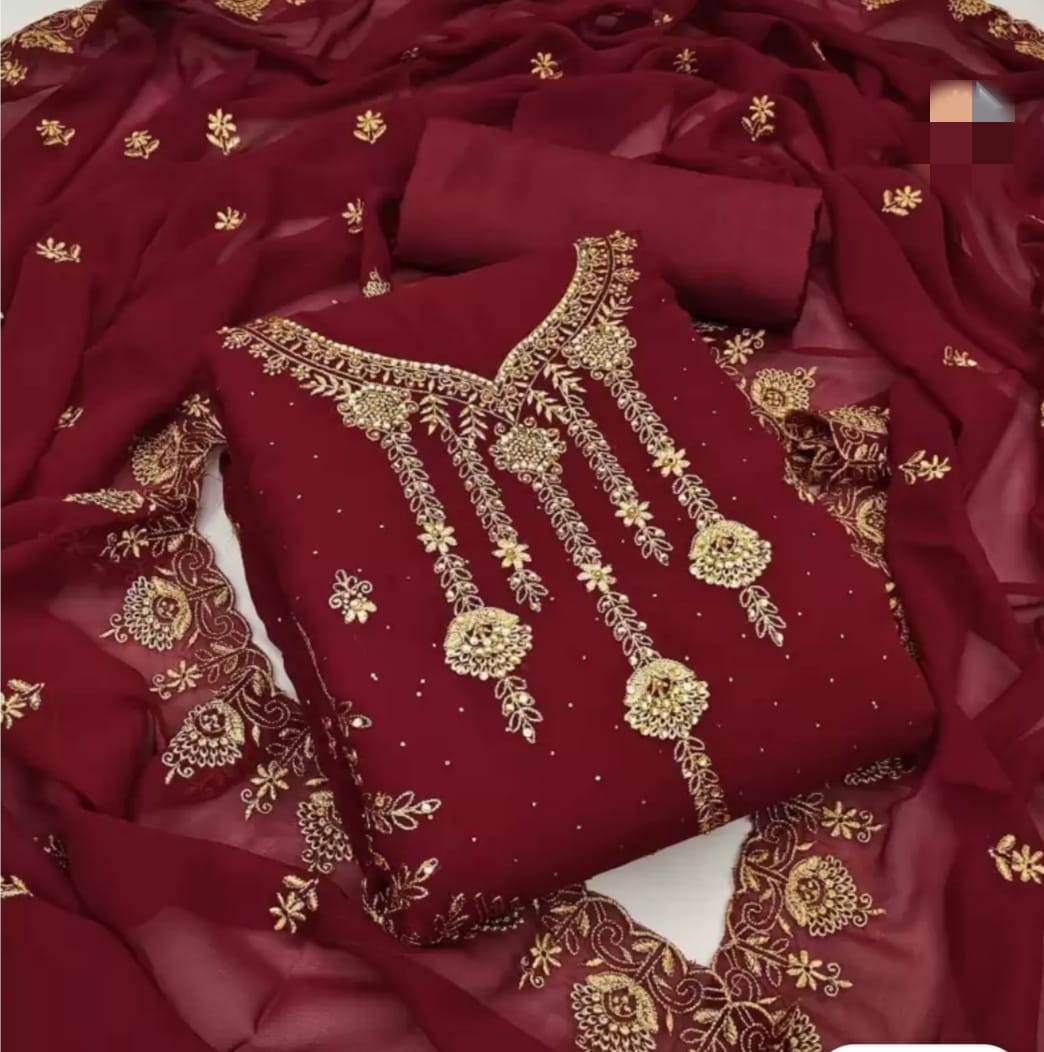 Georgette Embroidery Four Piece