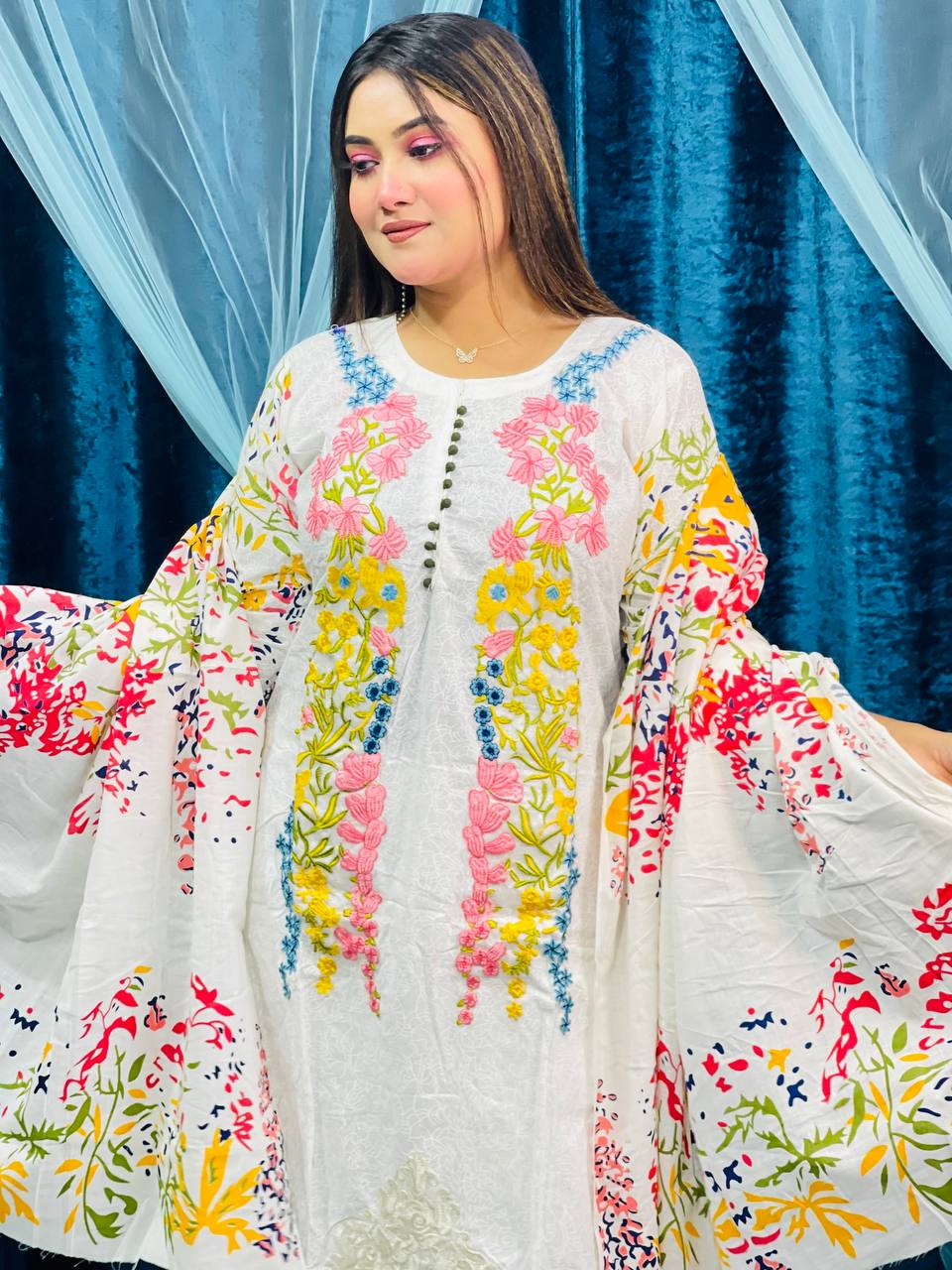 Embroidery Three Piece