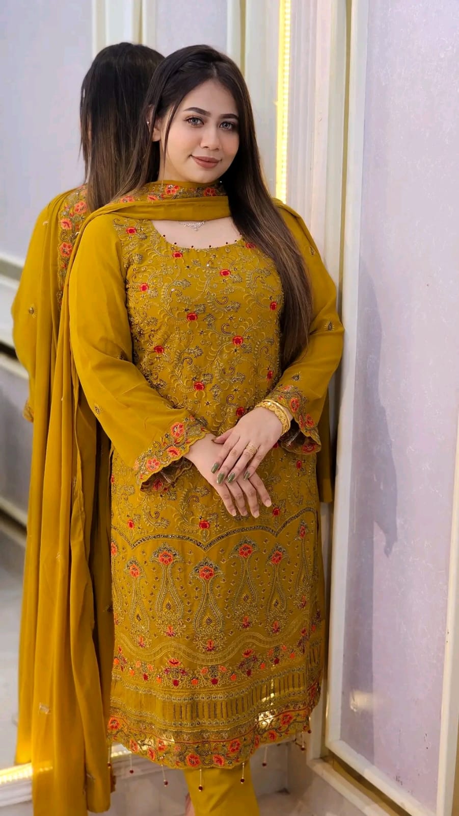 Jorjet embroidery four piece