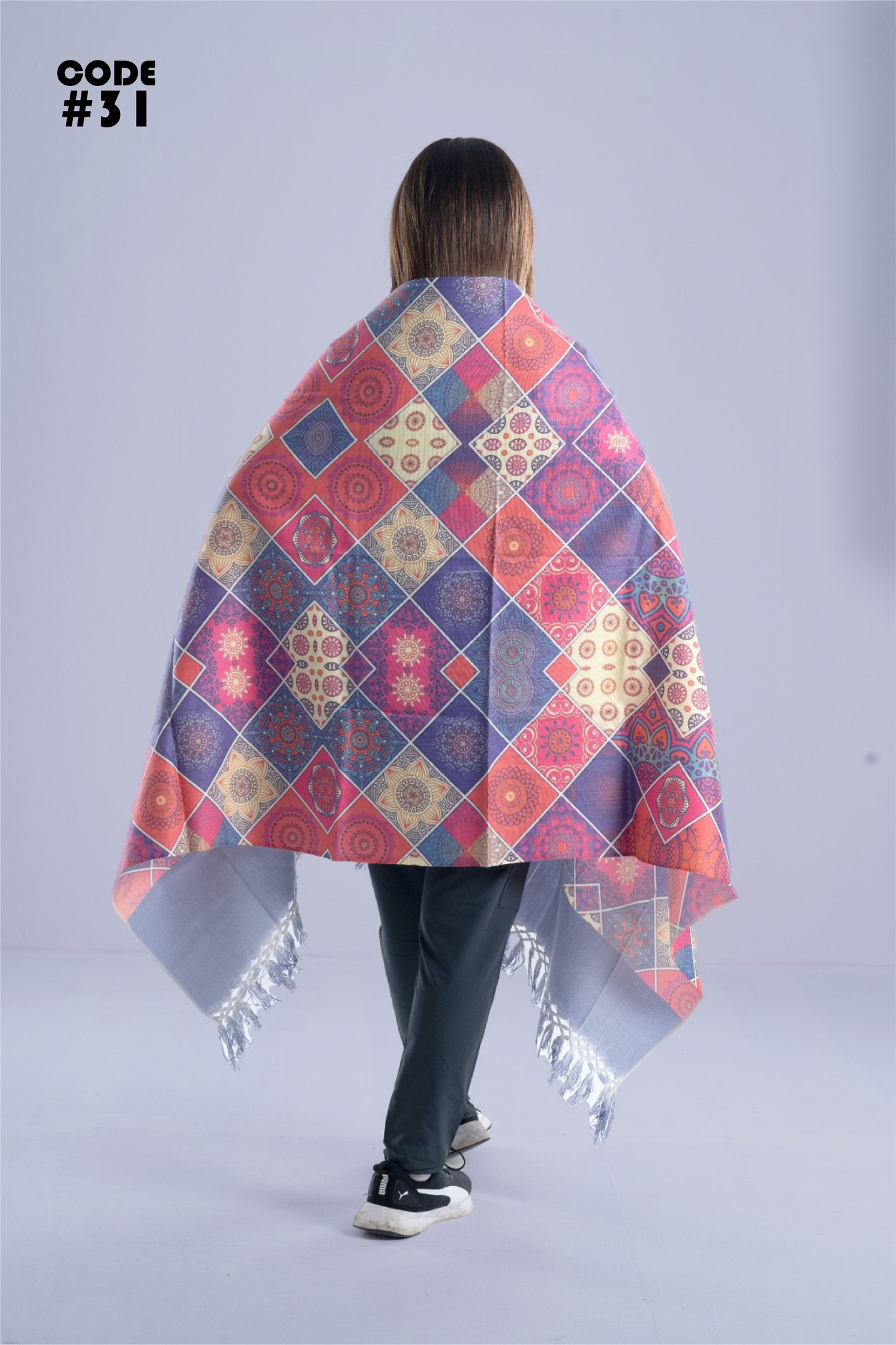Digital Print Wollen Shawl উলেন শাল ডিজিটাল প্রিন্ট সহ
