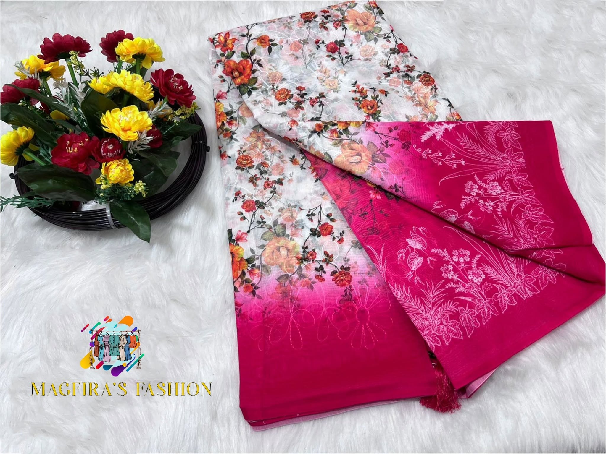 চন্দ্রি সিল্ক এমব্রয়ডারি ওয়ার্ক