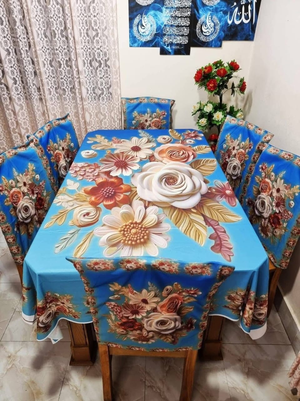 Dining table clothe mat (3D print-7pcs set)