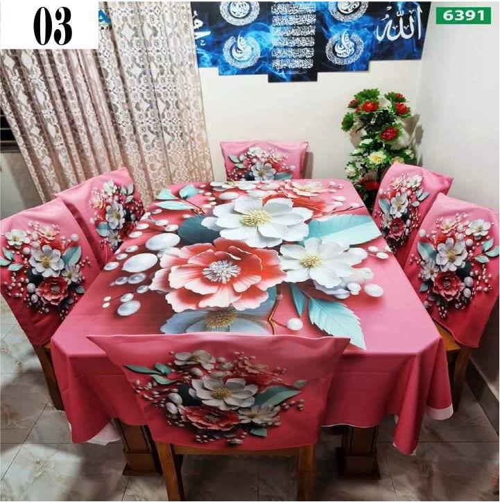 Dining table clothe mat (3D print-7pcs set)