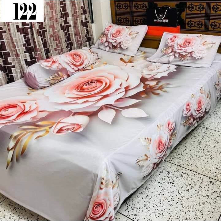 ১০০% ওয়াটারপ্রুফ 3D প্রিন্ট বিছানার চাদর।