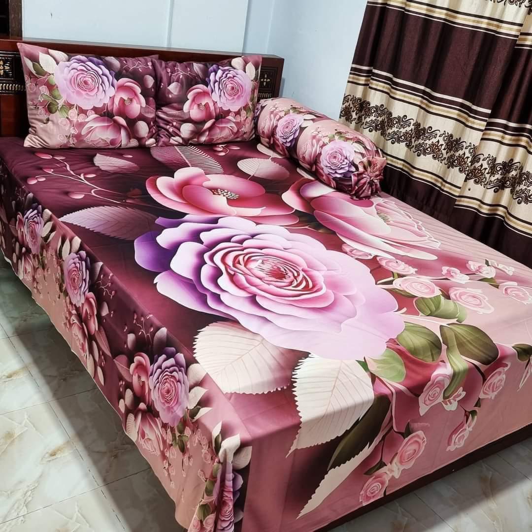 ১০০% ওয়াটারপ্রুফ 3D প্রিন্ট বিছানার চাদর।