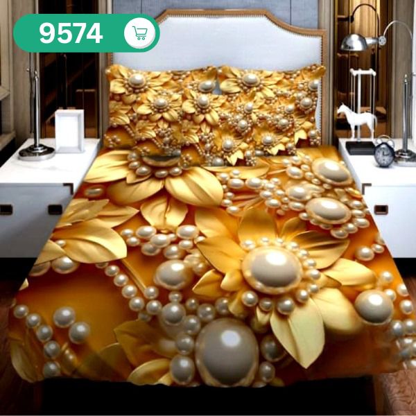 ১০০% ওয়াটারপ্রুফ 3D প্রিন্ট বিছানার চাদর।