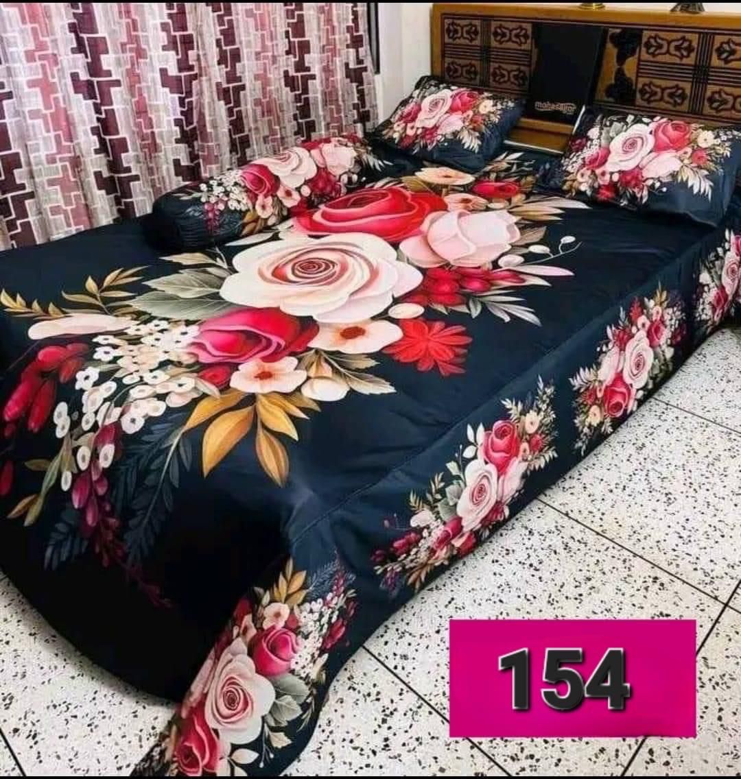 ১০০% ওয়াটারপ্রুফ 3D প্রিন্ট বিছানার চাদর।