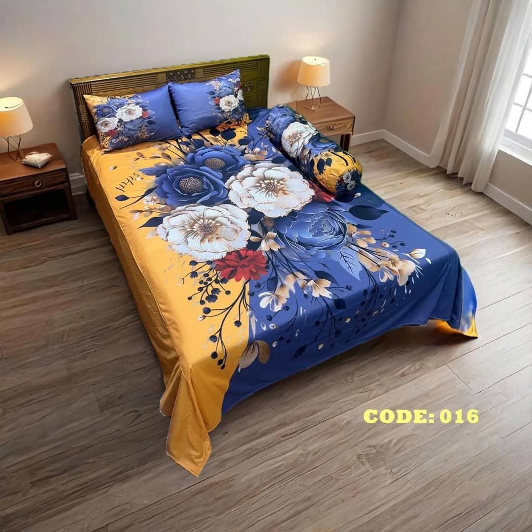 ১০০% ওয়াটারপ্রুফ 3D প্রিন্ট বিছানার চাদর।