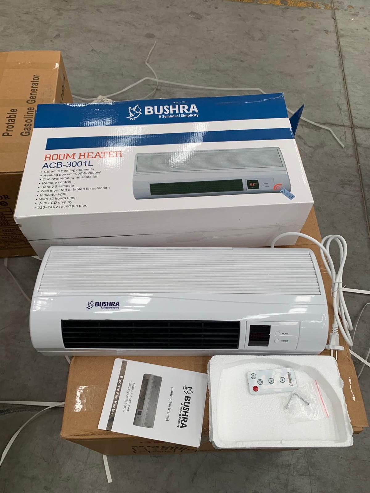 ?? ????_ ACB-3001L Premium Smart TurboHeat 2000W Wall Mounted Remote Fan Heater (ইলেকট্রিক রুম হিটার)