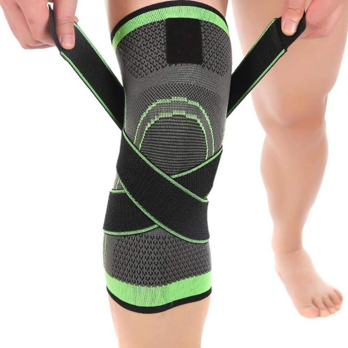Knee Compression Sleeve With Patella Stabilizer Straps