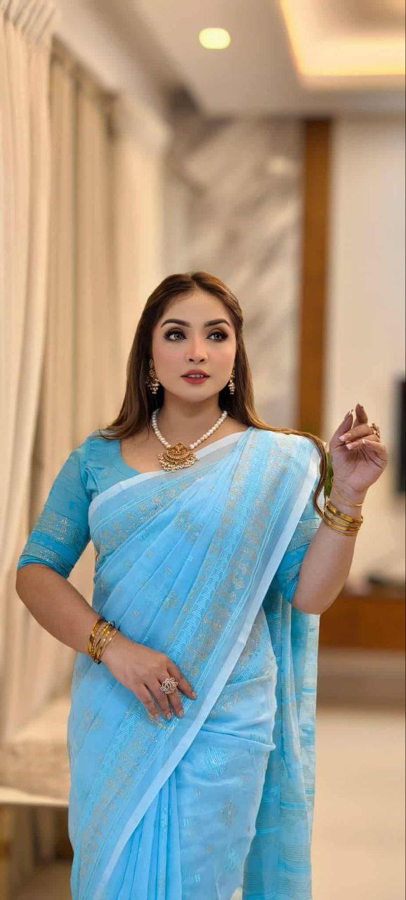 স্কিন প্রিন্ট শাড়ি