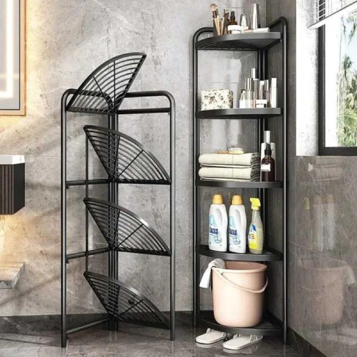 4 layer foldable corner shelves