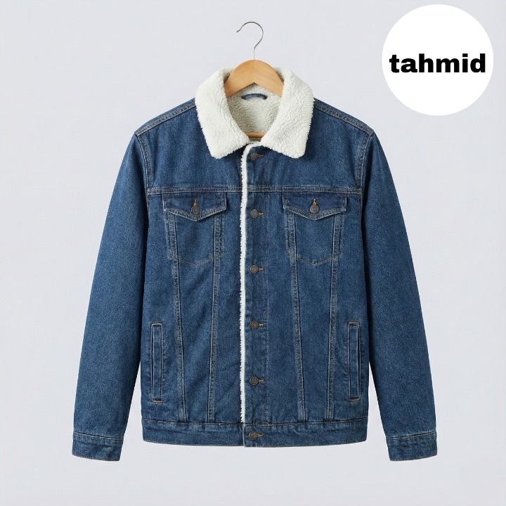 Premium Denim Sherpa Lined Jacket | Ultra Warm & Stylish Winter Jacket for Men