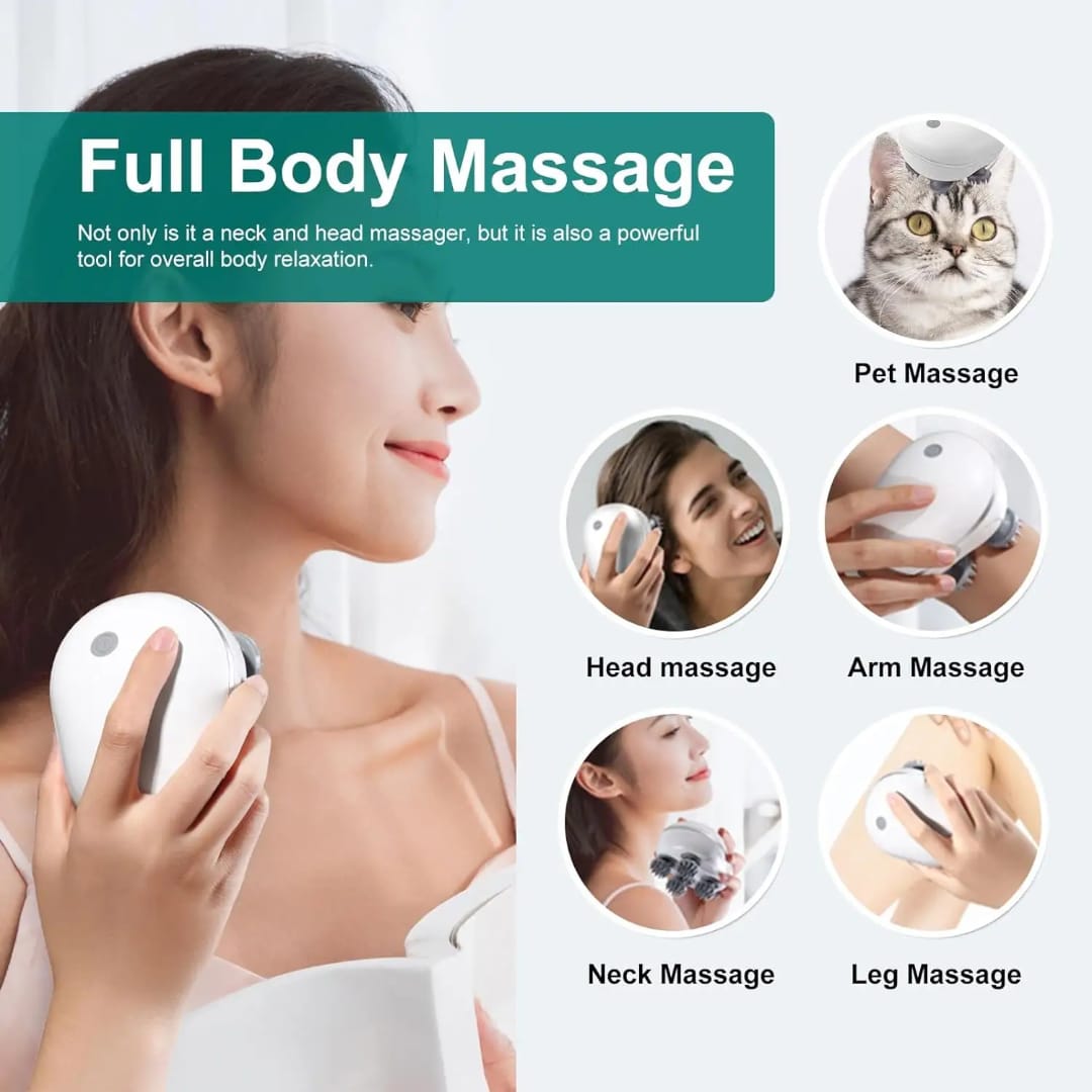 Electric Scalp Massager – Head Massage Machine for Stress Relief, Relaxation & Hair Growth