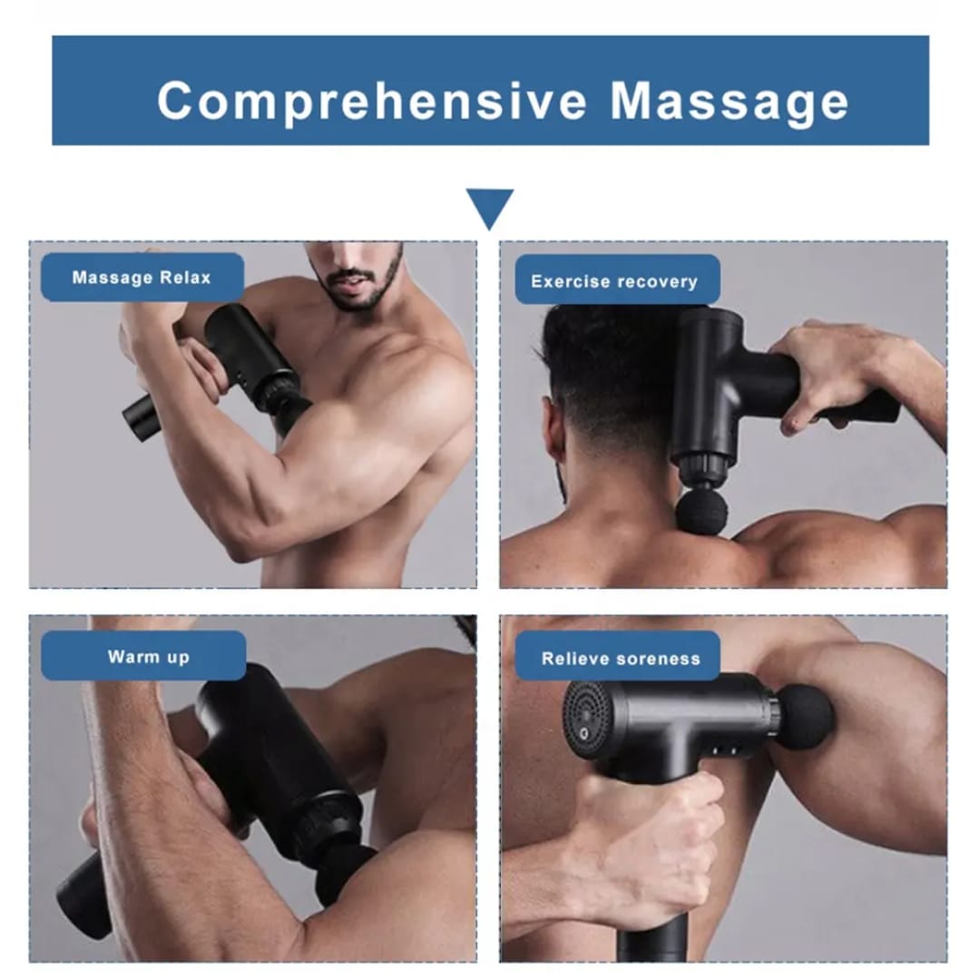 Premium Fascial Massage Gun – Deep Tissue Muscle Massager for Pain Relief & Relaxation (Rechargeable)
