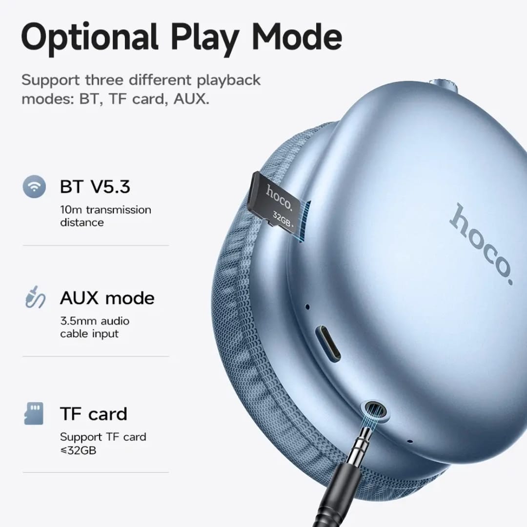 HOCO W35 Max Wireless Bluetooth Headphone – Extra Bass & Extended Battery
