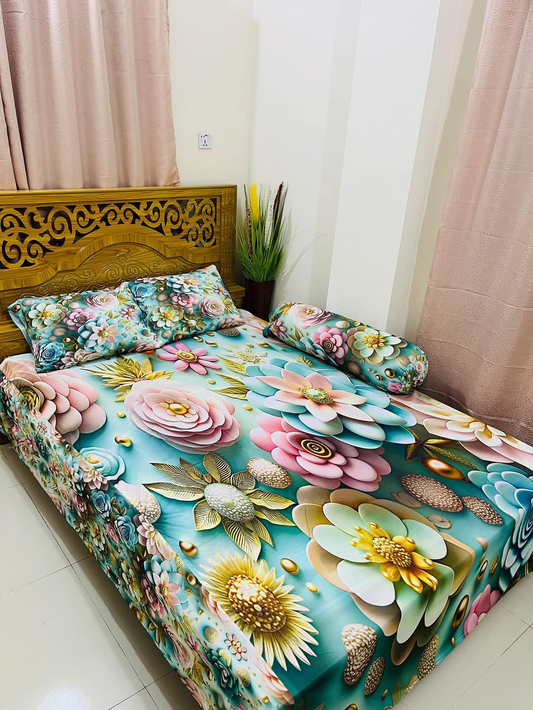 ১০০% ওয়াটারপ্রুফ চাইনা 3D বেডশিট m2