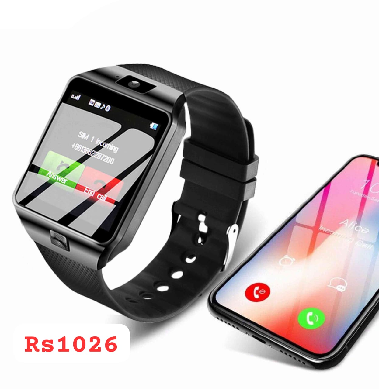 Dz09 Smart Watch সিম মেমরি সাপোর্টেড স্মার্ট ওয়াচ