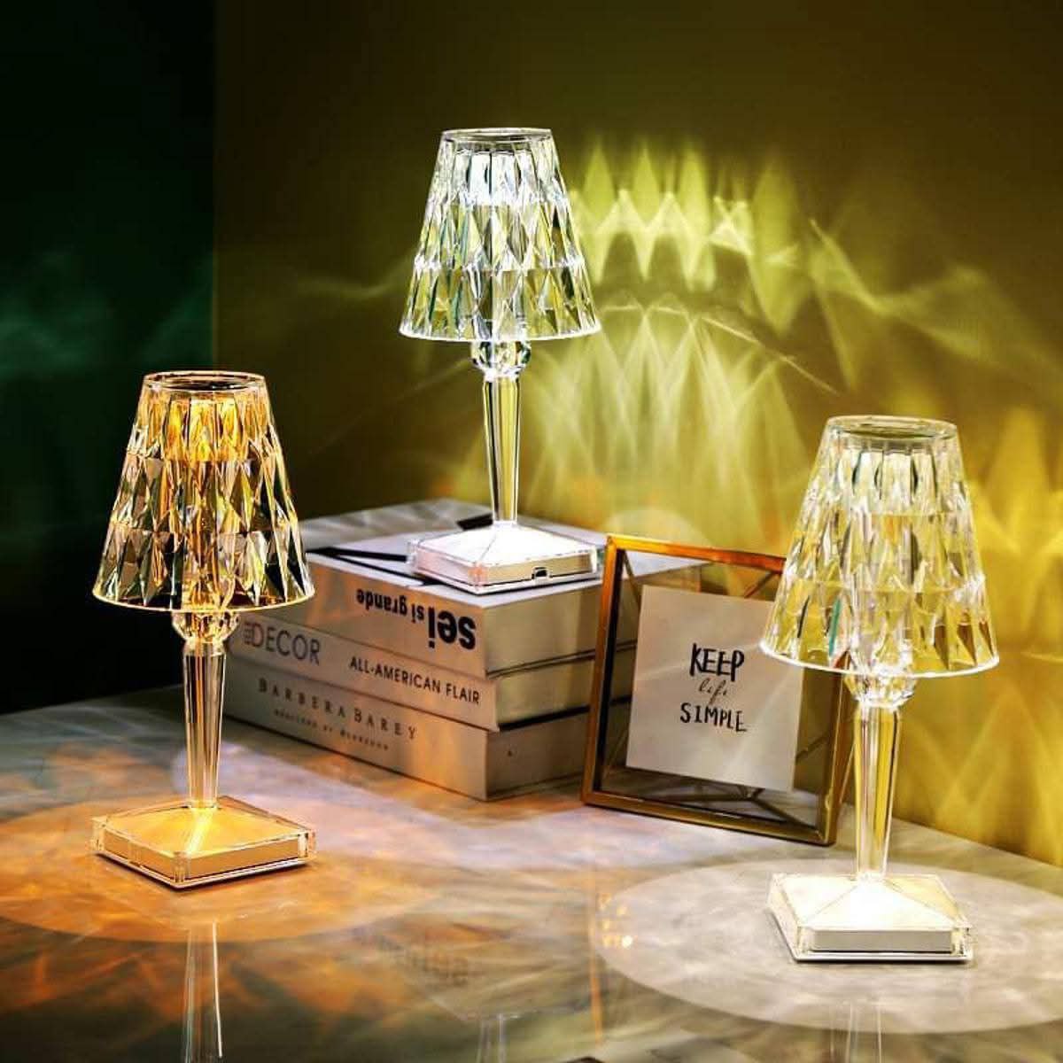 Crystal Diamond Table Lamp