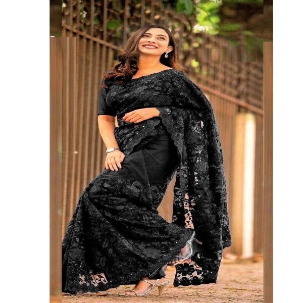 ইন্ডিয়ান জর্জেট শাড়ি ব্লাউজ