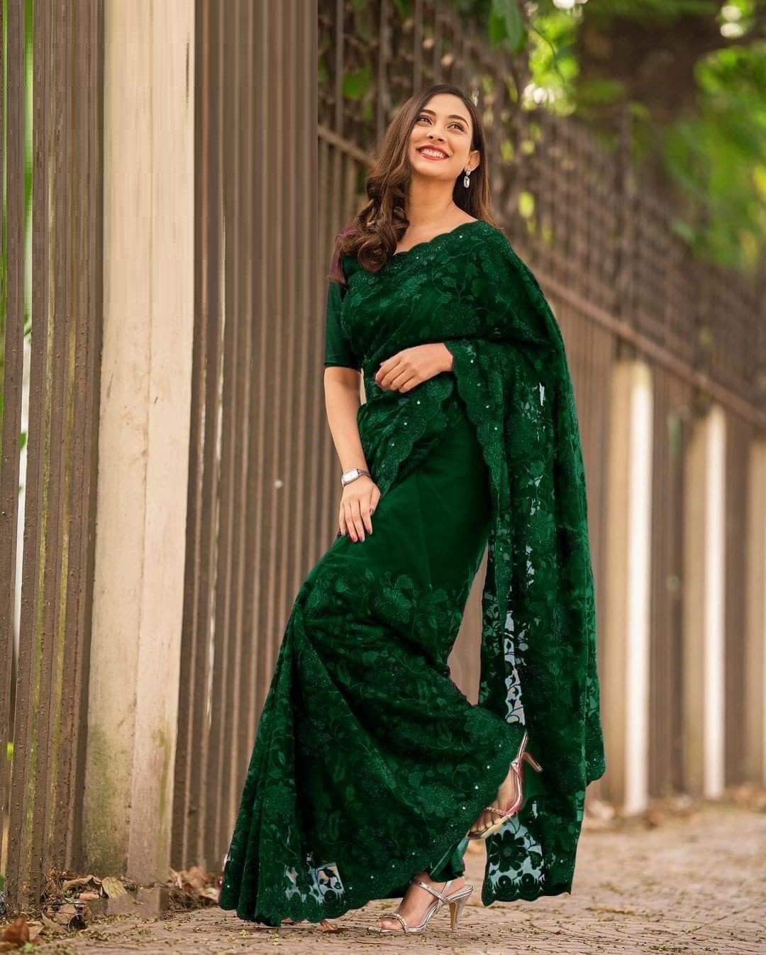 ইন্ডিয়ান জর্জেট শাড়ি