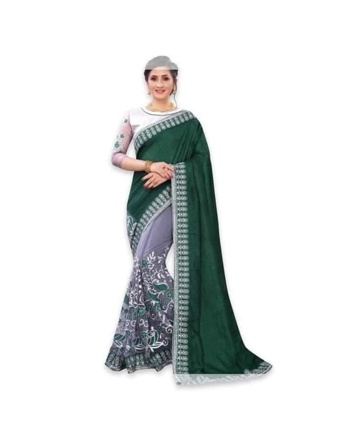 জর্জেট শাড়ি ইন্ডিয়ান ব্লাউজ পিস সহ