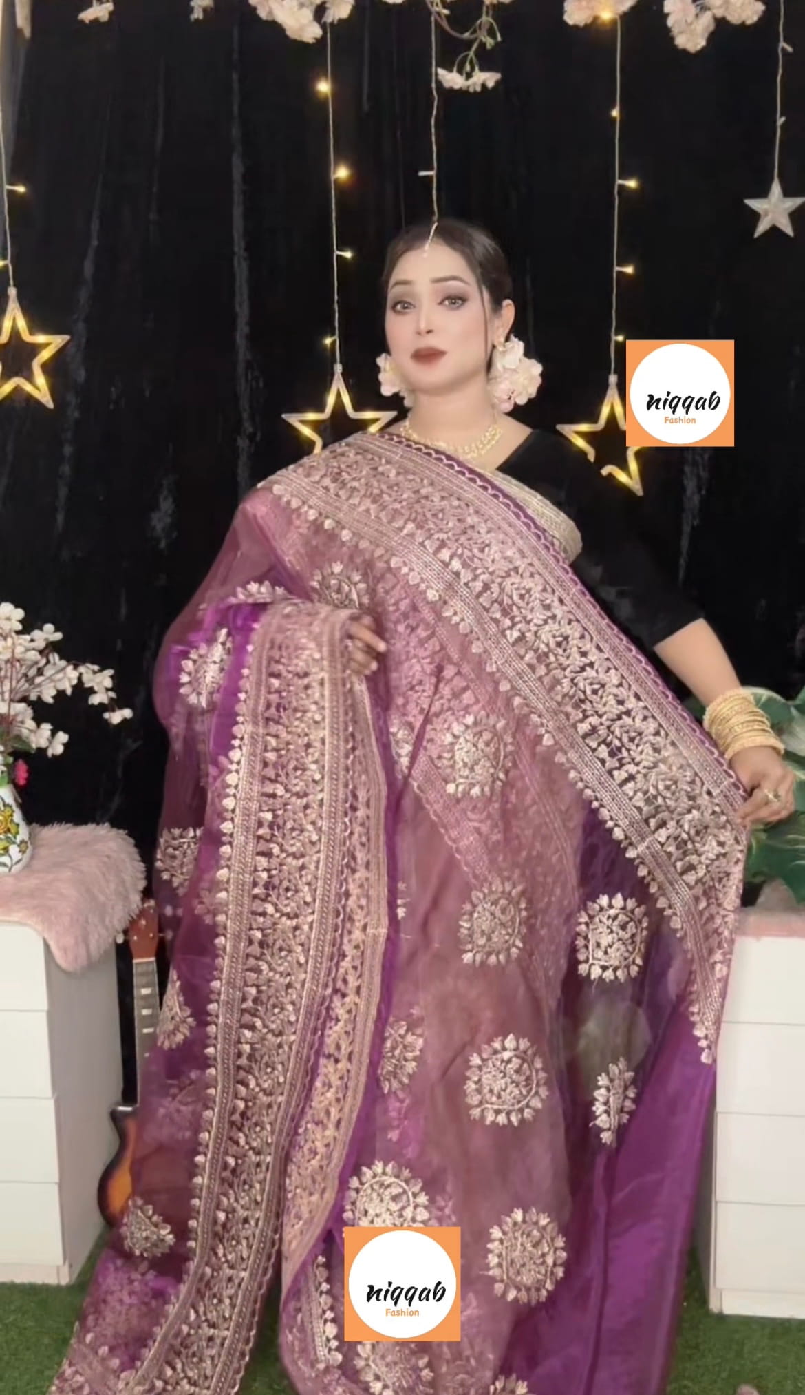 মসলিন অরগেঞ্জা শাড়ি